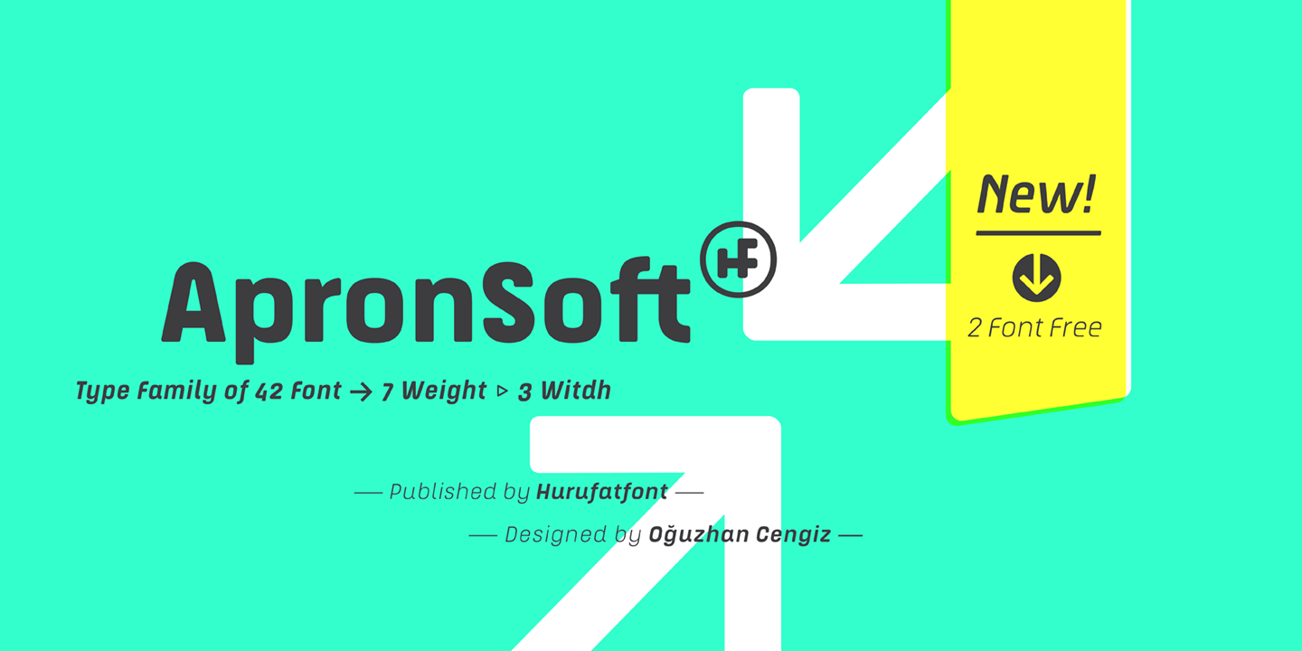 Пример шрифта Apron Soft Condensed